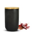 Sendez Vorratsdose 800ml Schwarz Keramik mit Holzdeckel Bild 2