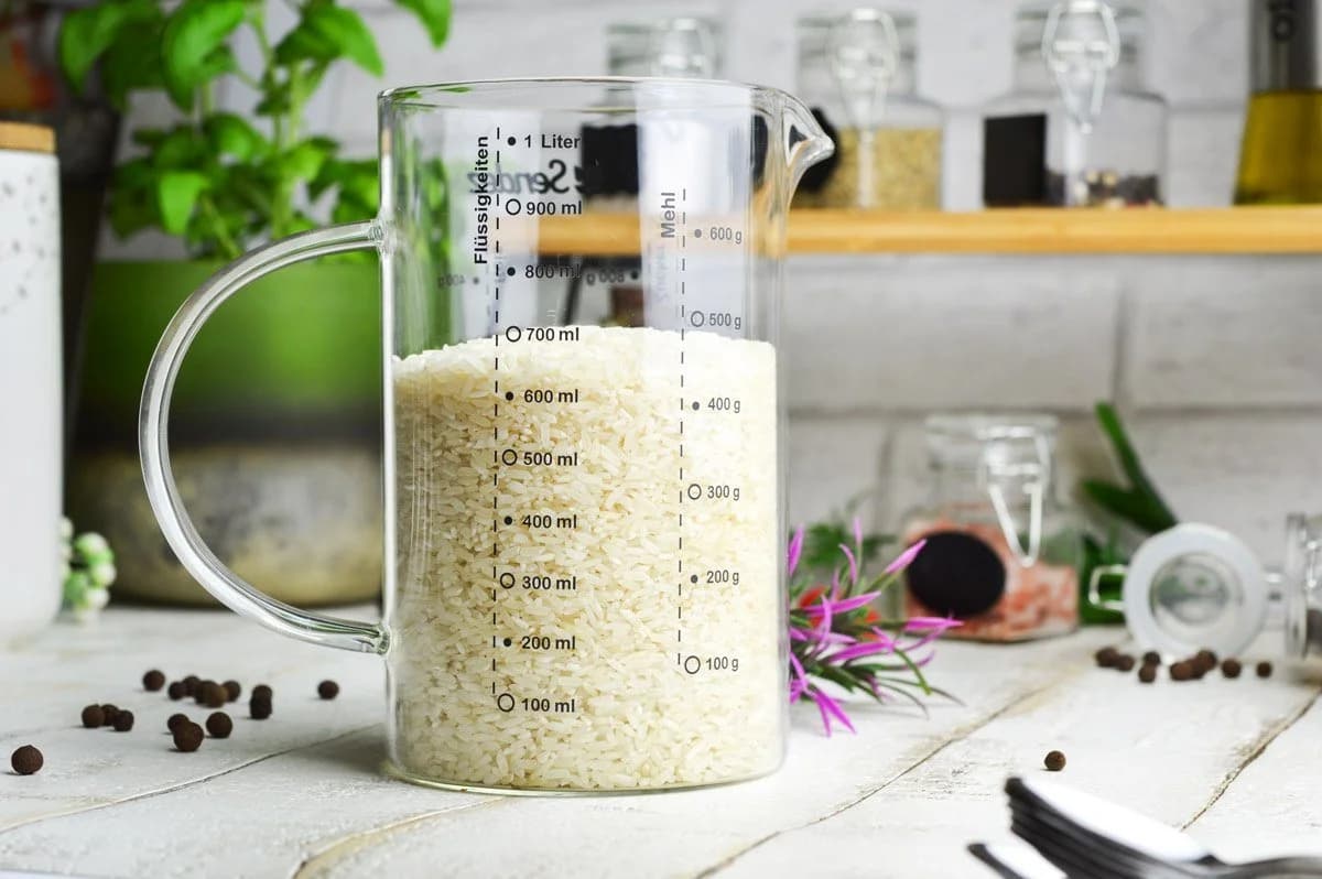 SendeZ Messbecher 1L Glas Borosilikat mit Skalen