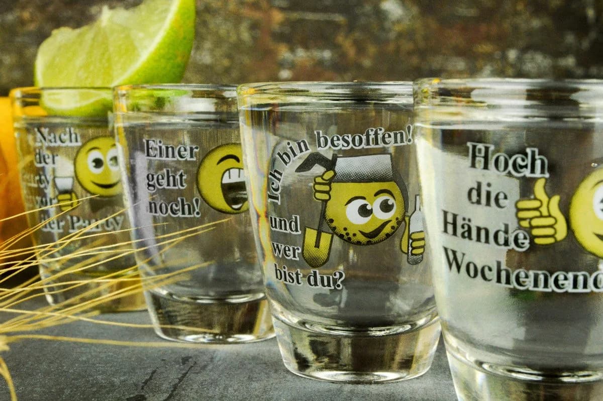 Sendez Schnapsglas-Set 6-tlg. mit Sprüchen, Glas, transparent - Bild 4