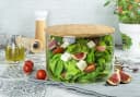 Sendez Glasschale mit Holzdeckel 20cm Bild 3
