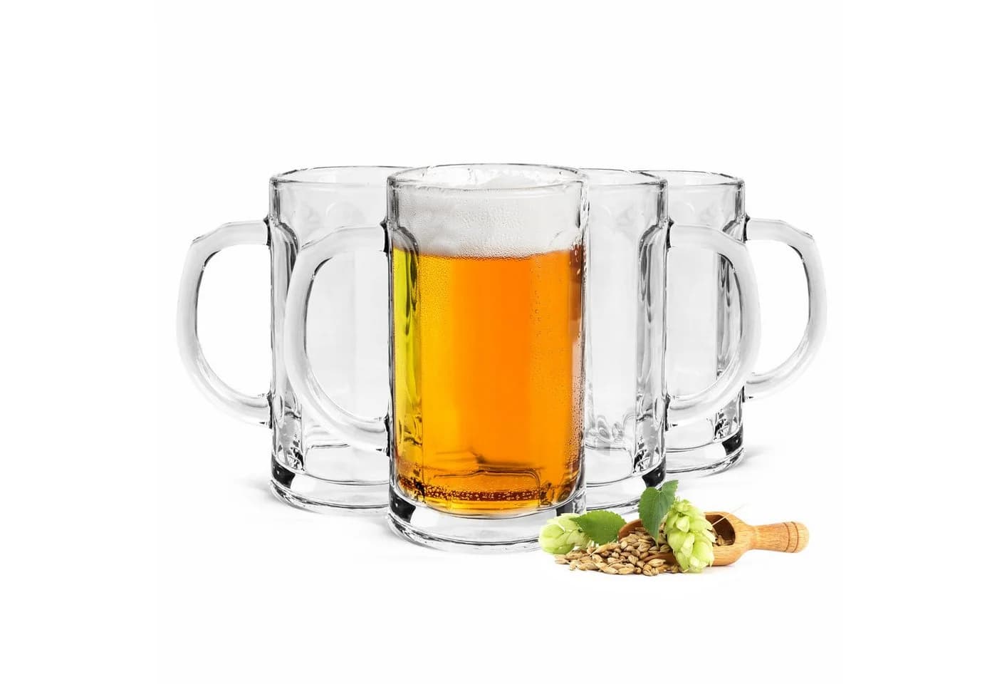 SendeZ Bierseidel Set 4-tlg. 500ml Glas mit Henkel - Bild 2