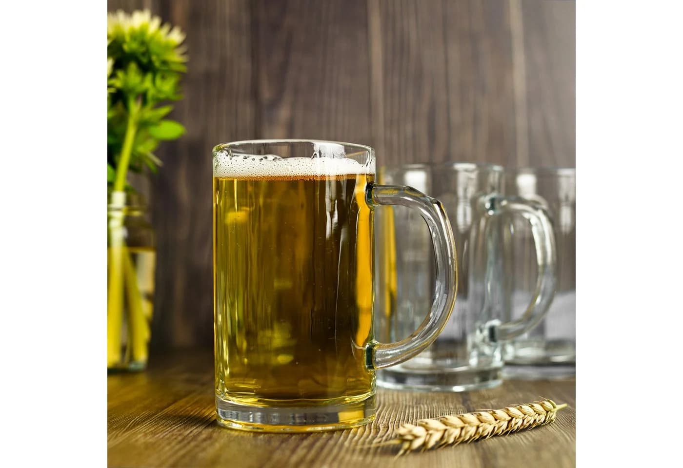 SendeZ Bierseidel Set 4-tlg. 500ml Glas mit Henkel - Bild 4