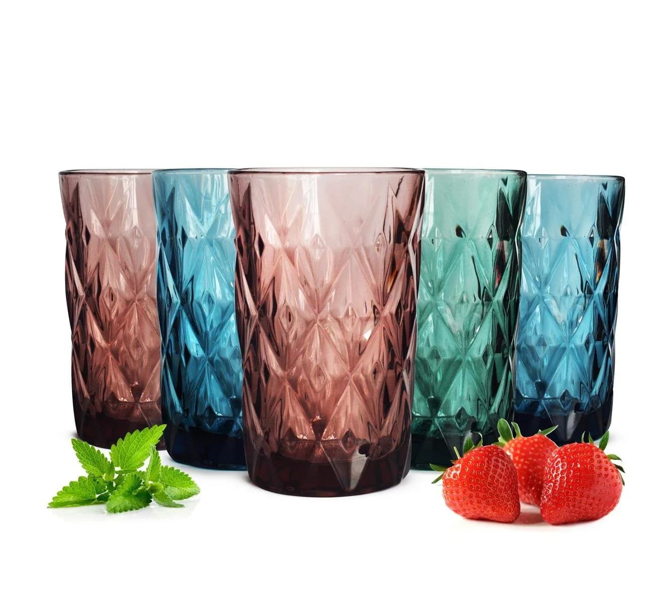 Sendez Longdrinkglas Set 6-teilig Bunt Glas 350ml - Bild 2