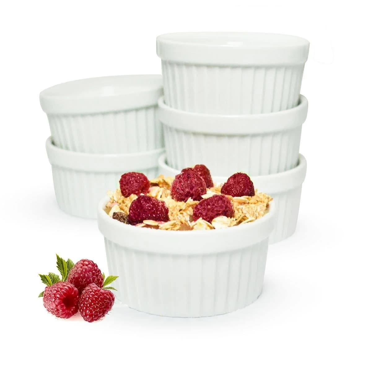 Sendez Soufflé-Förmchen 6er Set Weiß Keramik - Bild 2