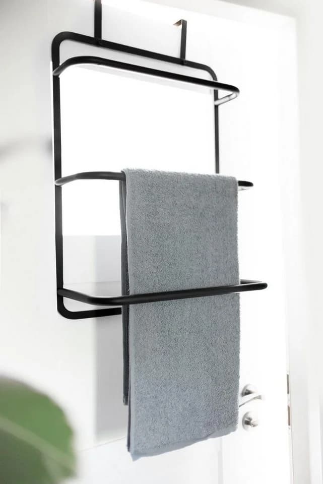 Sendez Handtuchstange Türhalter Schwarz Metall - Bild 2