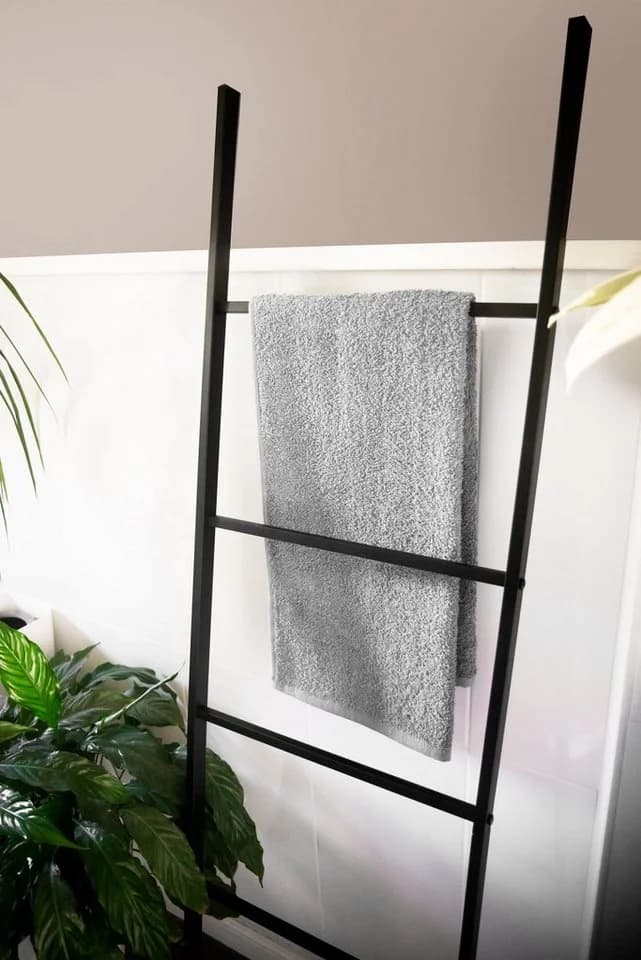 Sendez Handtuchleiter 5 Ebenen Schwarz Metall