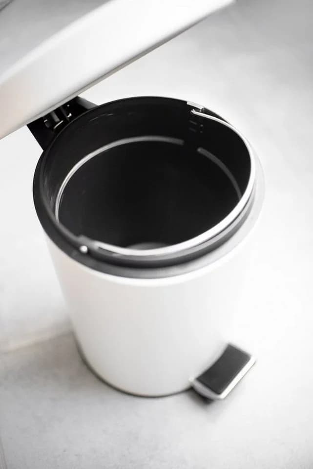 Sendez Kosmetikeimer 3L Treteimer Weiß Metall - Bild 4