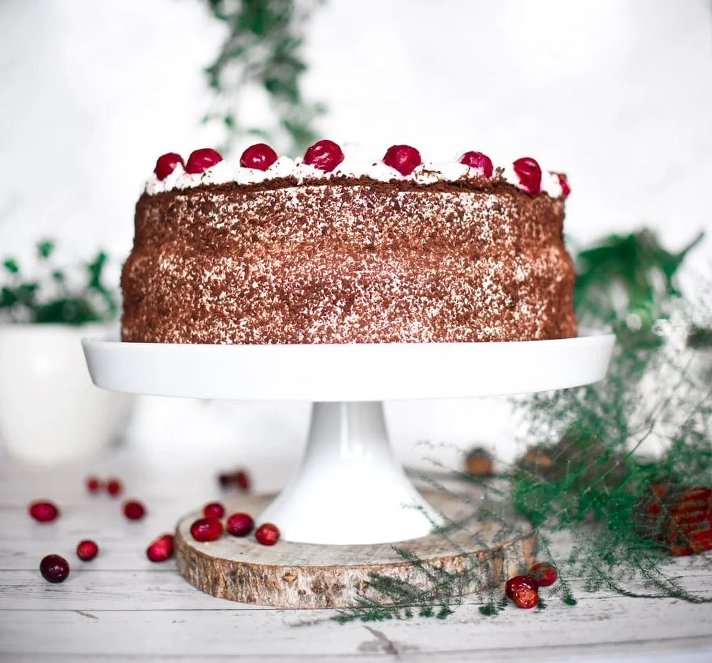 Sendez Kuchenplatte ⌀30cm aus Porzellan Weiß