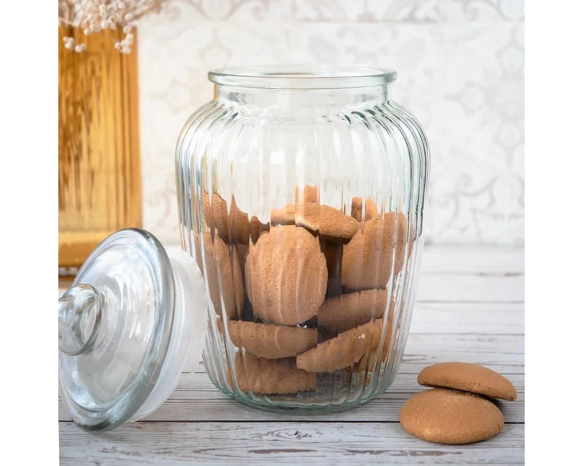 Sendez Vorratsglas 2,2L mit Deckel Glas transparent