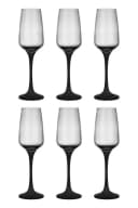 SendeS Sektglas 6-tlg. 210ml mit schwarzem Stiel Bild 3
