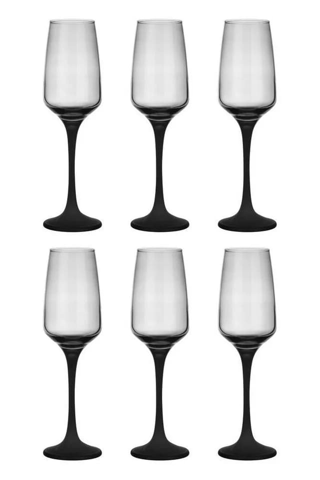 SendeS Sektglas 6-tlg. 210ml mit schwarzem Stiel - Bild 3