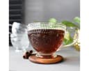 Sendez Cappuccinotasse 6-tlg. Relief Glas 430ml Transparent Bild 3