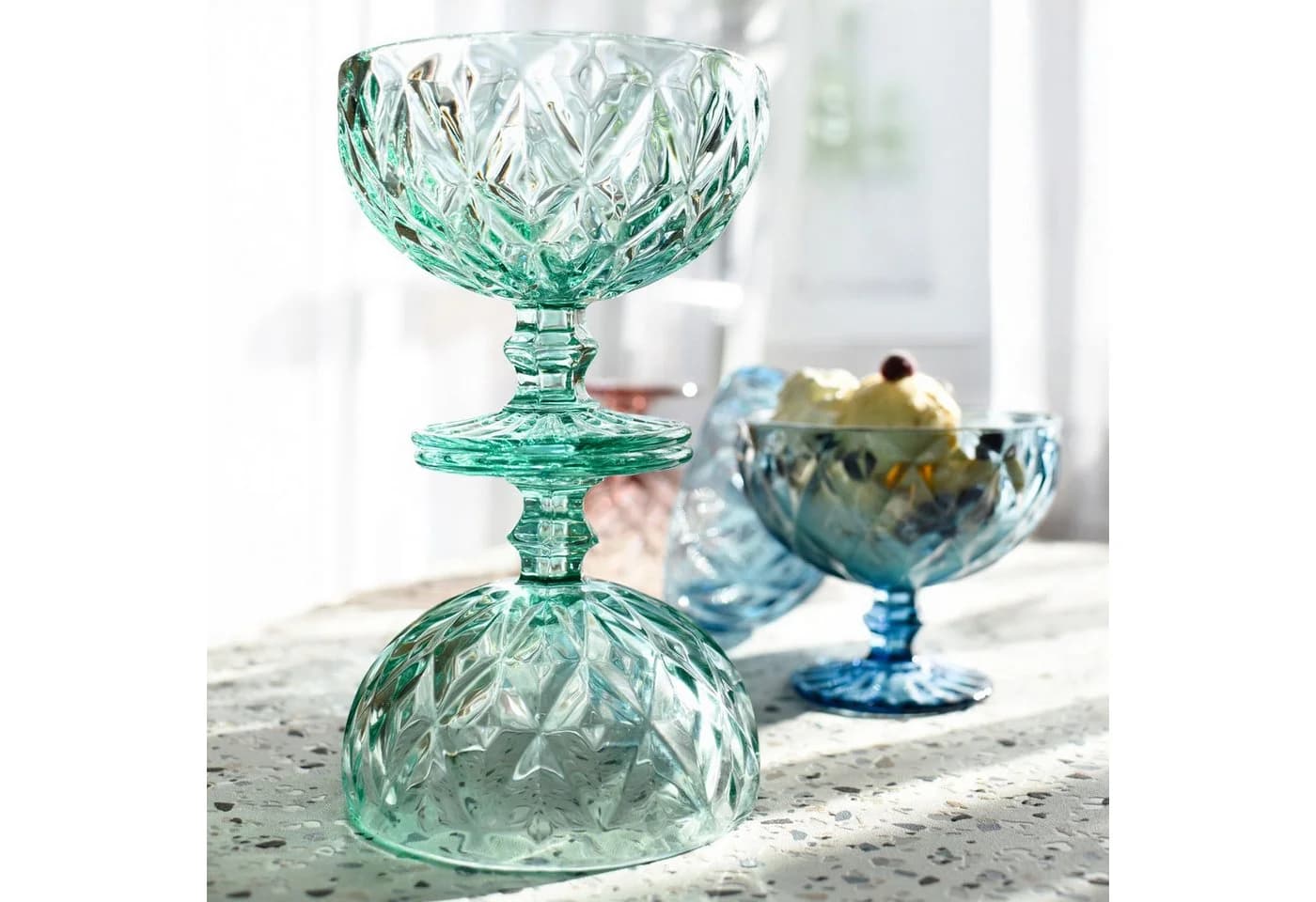 SendeZ 6-teiliges Glas-Set Bunt Eisbecher Cocktailgläser 300ml - Bild 4