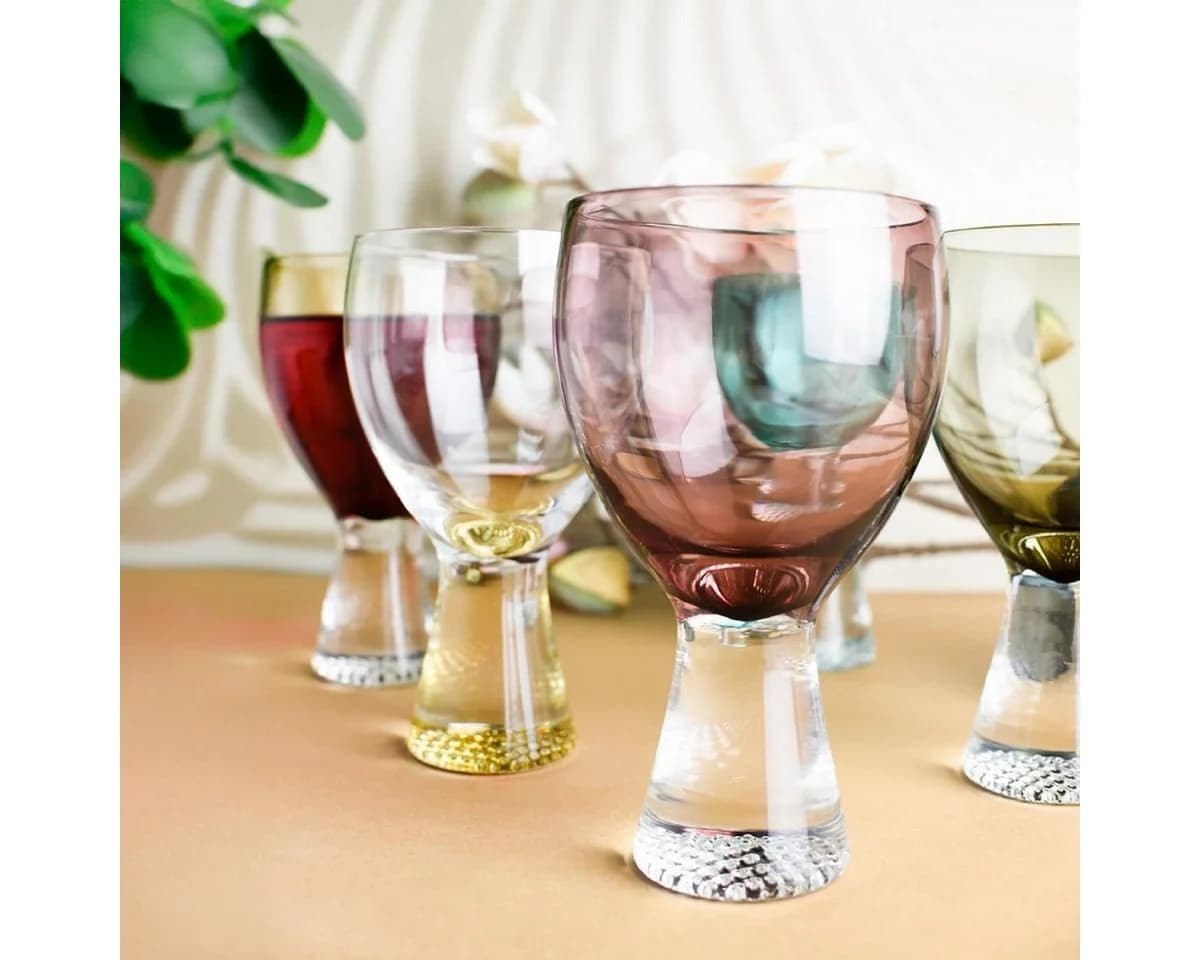 Sendez 6er Set Rotweingläser Bunt Glas