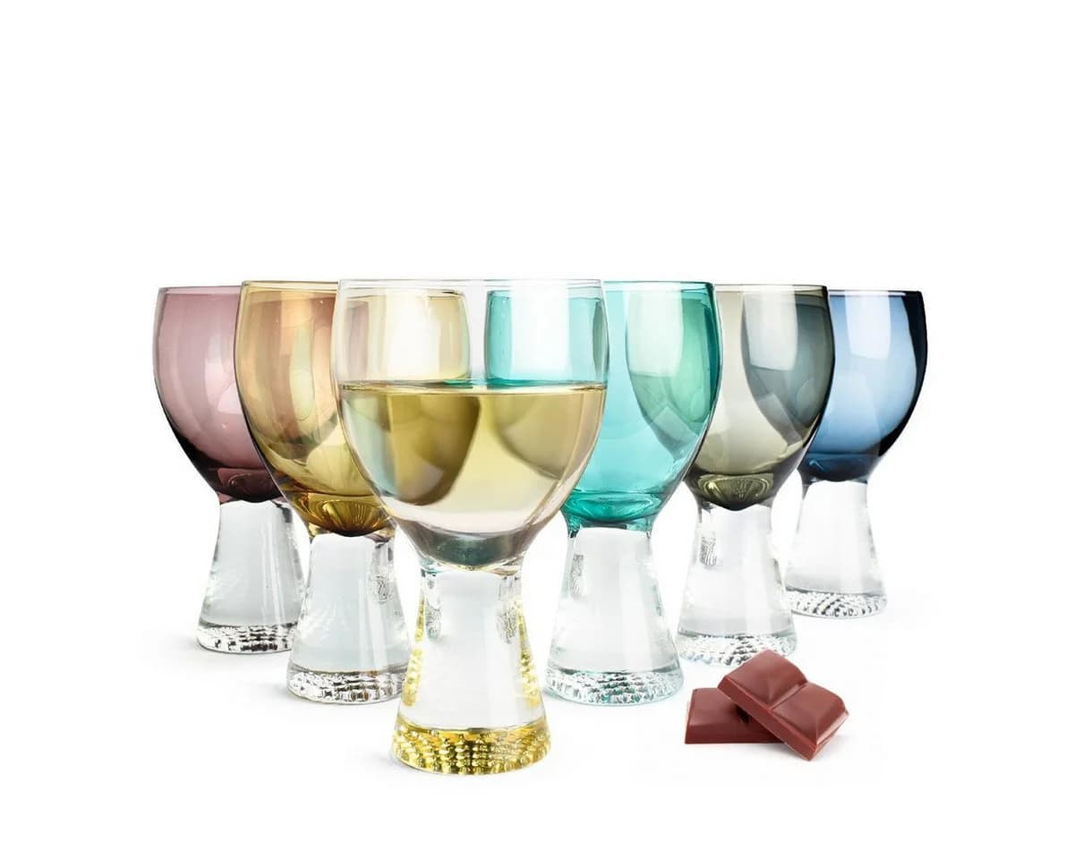 Sendez 6er Set Rotweingläser Bunt Glas - Bild 2