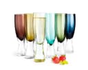 SendeZ Sektglas-Set 6-tlg. Bunt Glas auf Fuß 200ml Bild 2