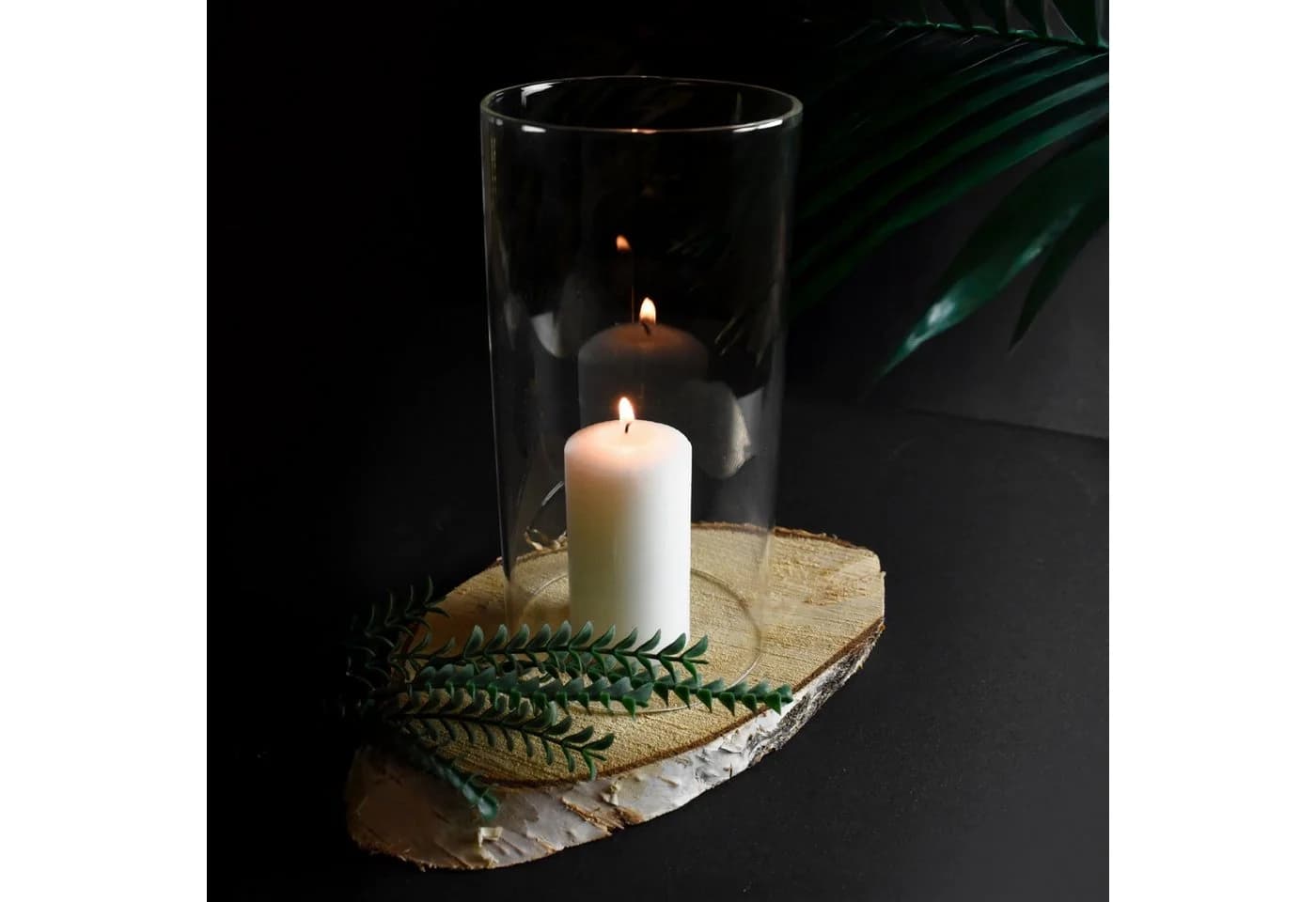 Sendez Windlicht 2 x Glaszylinder ohne Boden H:20cm Ø10cm - Bild 3
