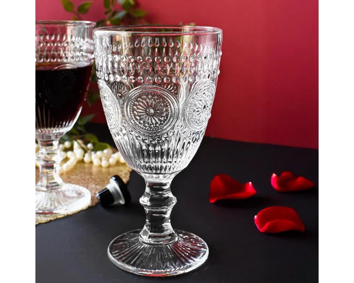 Sendez Weinglas 6-tlg. 310ml auf Fuß Sonne Weißweingläser Rotweingläser Glas - Bild 3