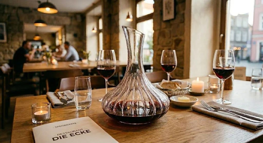 Sendez Dekanter Weinkaraffe 1,2L mit Rillenstruktur Glas - Bild 3