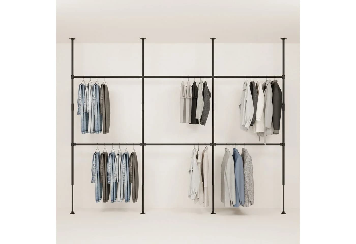 pamo. design Kleiderständer LOFT Schwarz Teleskop Garderobe - Bild 3