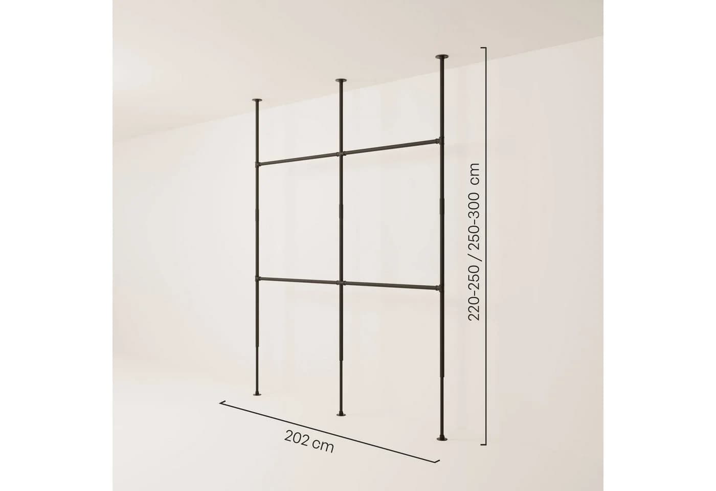 pamo. design Kleiderständer LOFT Schwarz Teleskop