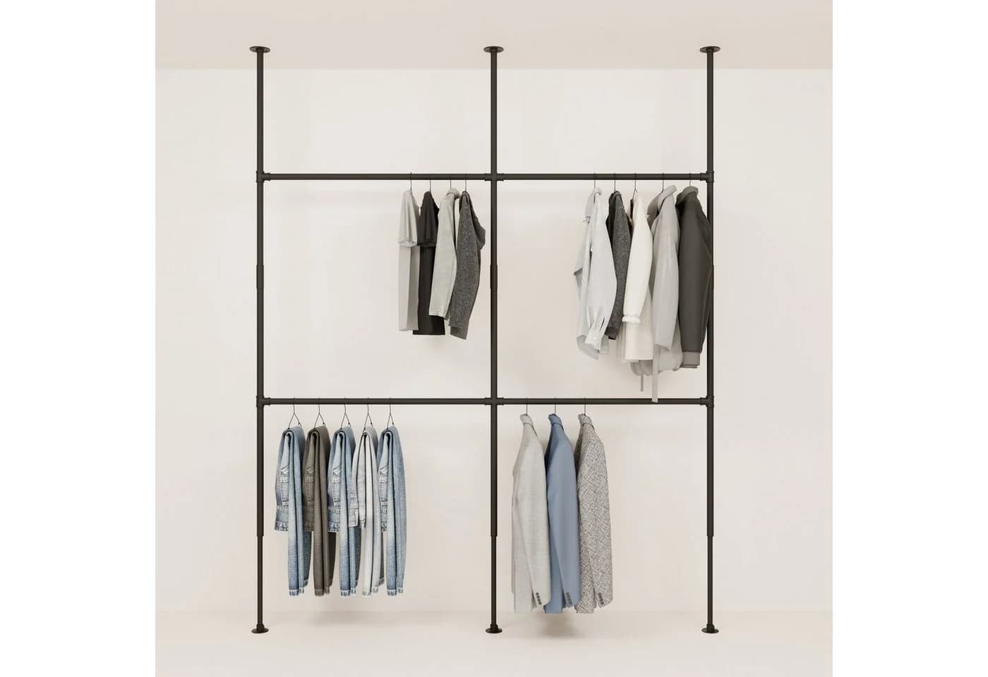 pamo. design Kleiderständer LOFT Schwarz Teleskop - Bild 3