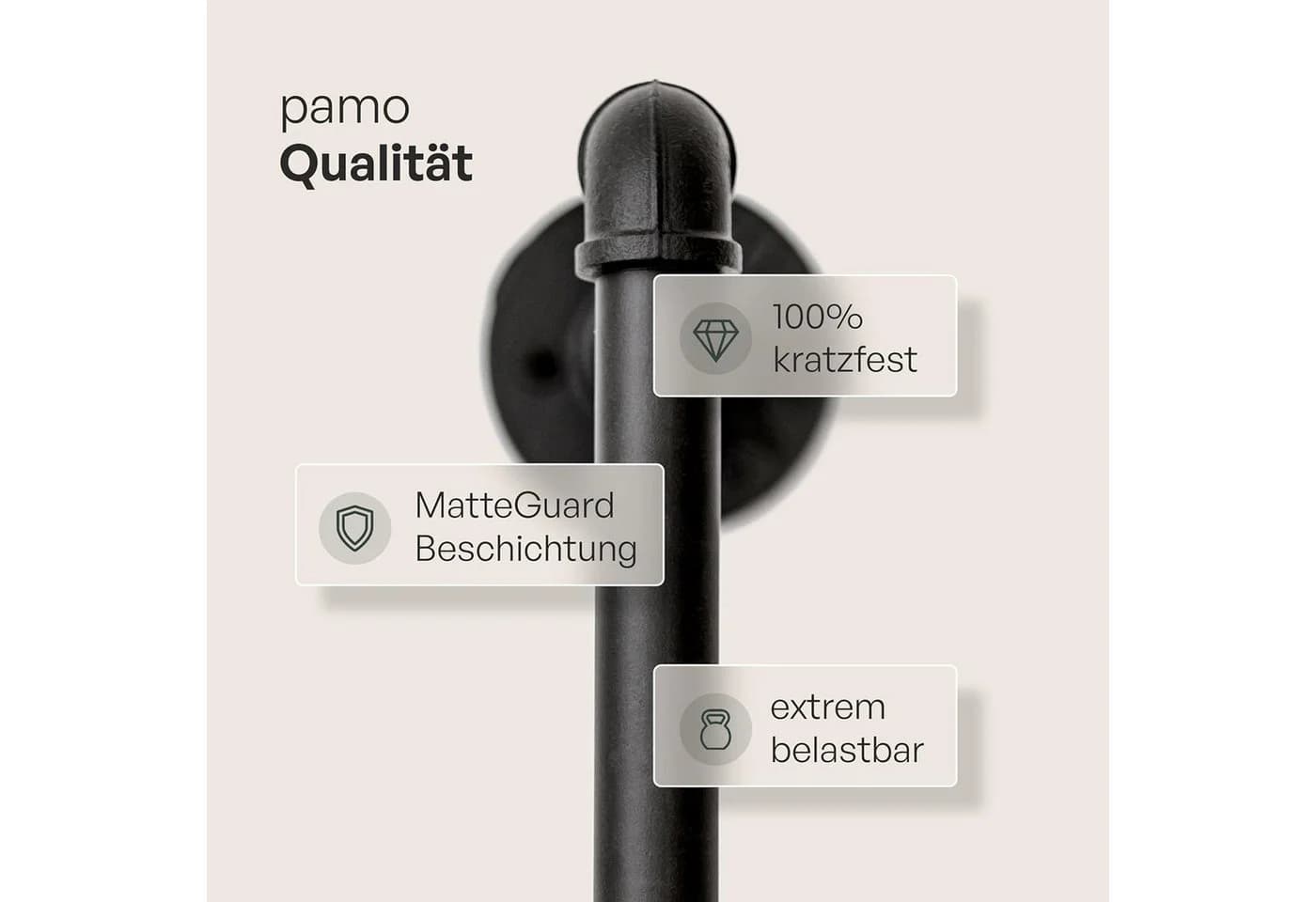 pamo. design Kleiderständer LAS Freistehend Schwarz - Bild 3