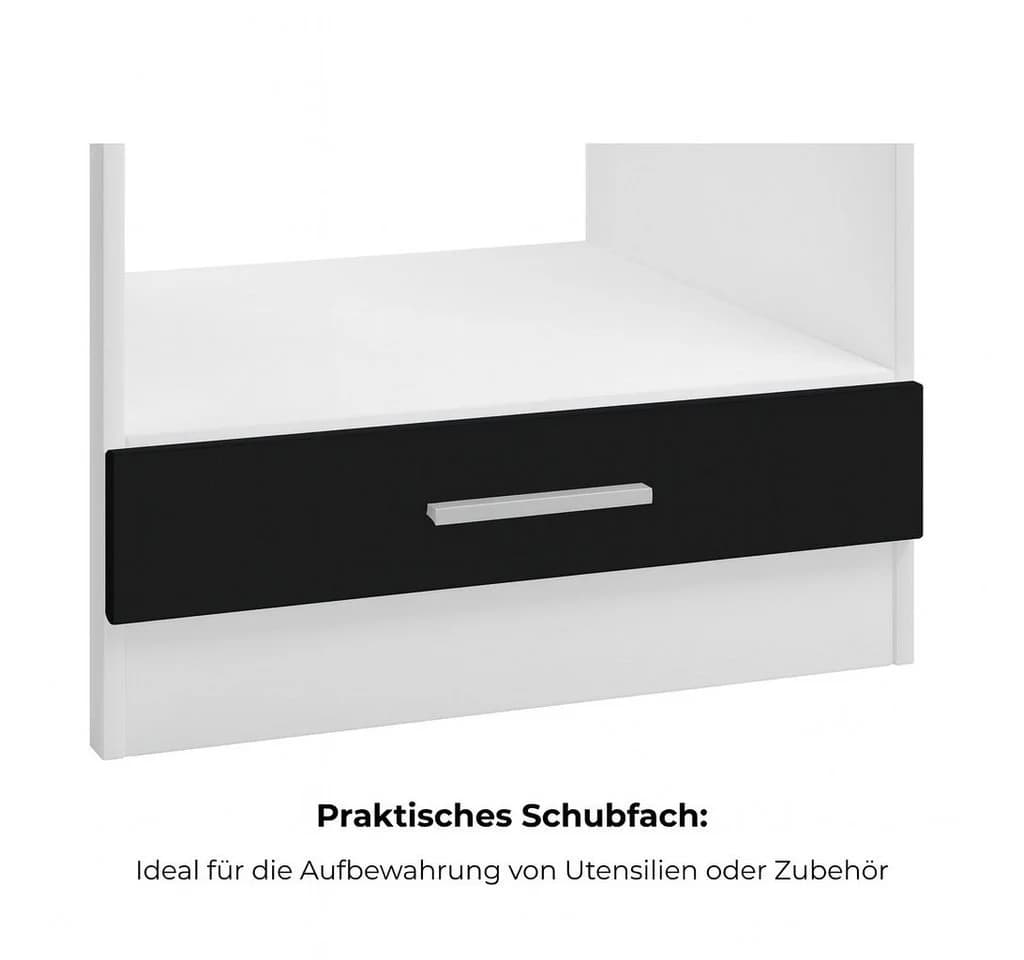 Kontor Hermsen Unterschrank 60 cm Backofenschrank Schwarz Modern - Bild 5