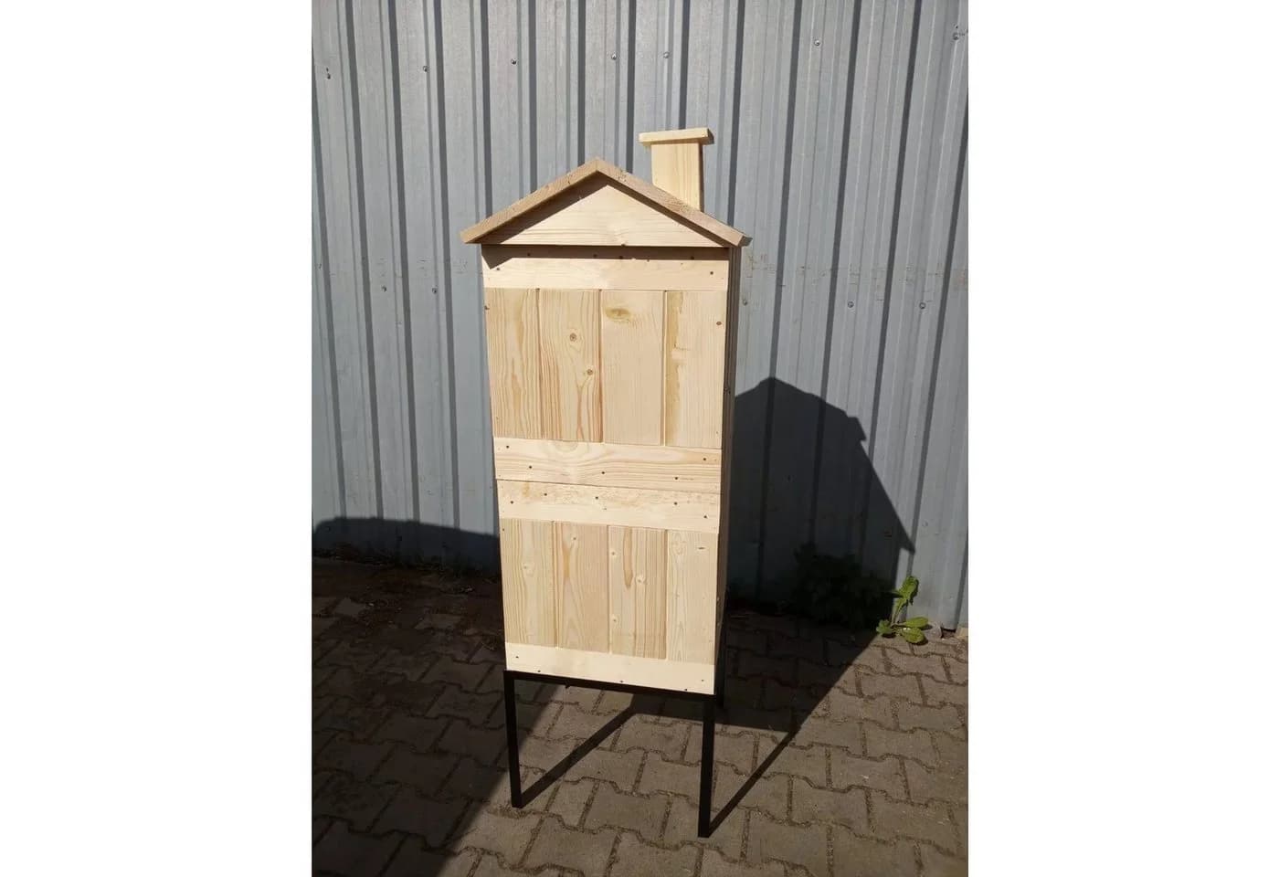 QLS Doppelräucherofen aus Fichteholz mit Thermometer - Bild 4