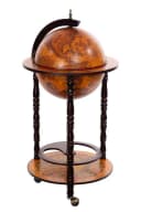 BIRENDY Barwagen Globusbar Antikbraun Eukalyptus Bild 3