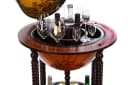 BIRENDY Riesige Globus Barwagen Hausbar mit Rollen Eukalyptus Bild 1