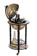 BIRENDY Barwagen Globus Schwarzweiß Deko Hausbar Bild 2