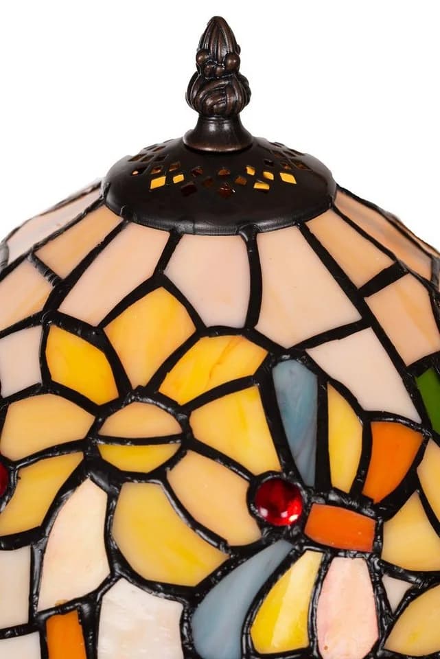BIRENDY Stehlampe Tiffany Blume bunt