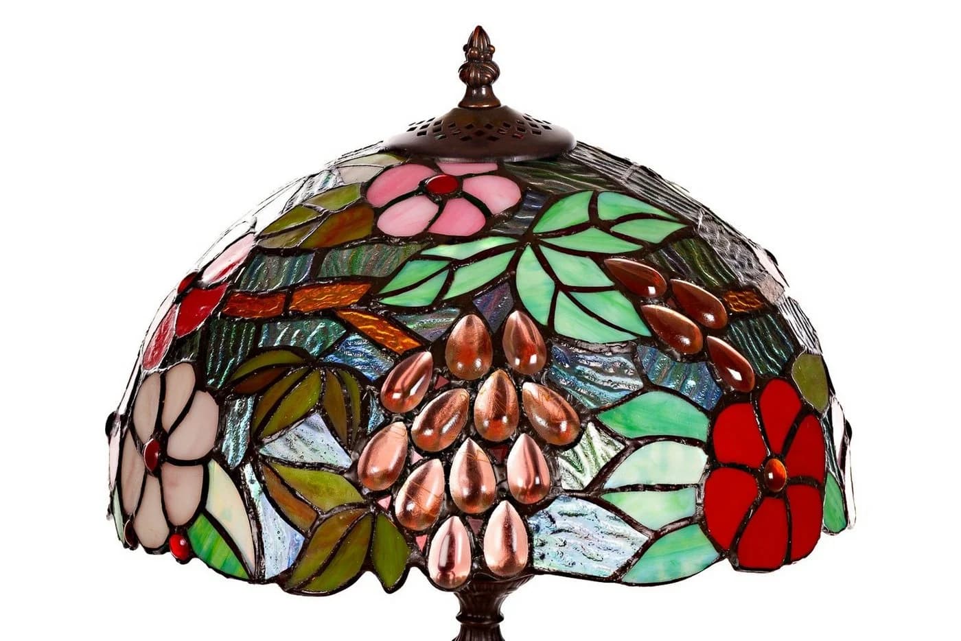 BIRENDY Tiffany Stehlampe Libelle 12 Zoll Bunt Glas