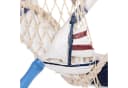 BIRENDY Dekoobjekt Steuerrad 45cm Holz Blau-Weiß Nautik Optik Bild 4