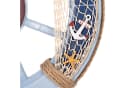 BIRENDY Deko Steuerrad Blau-Weiß Holz Nautik Optik Bild 3
