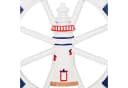 BIRENDY Dekoobjekt Steuerrad Holz Nautik Optik Schiffsrad 43cm Leuchtturm Bild 4
