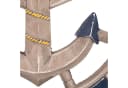 BIRENDY Dekoobjekt Steuerrad Holz Nautik Optik Beige-Türkis Bild 4