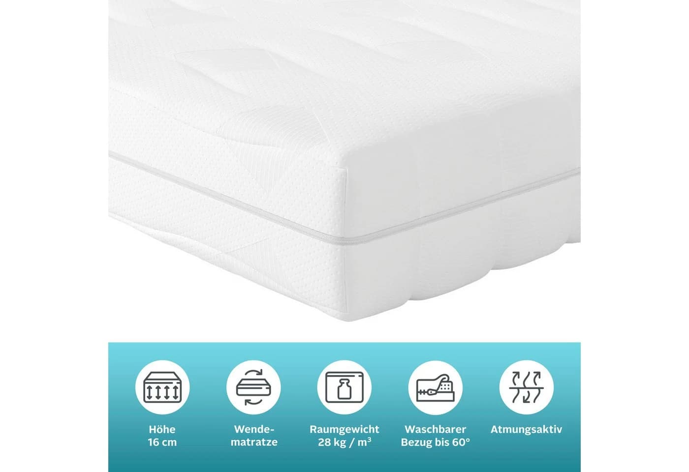 OTTO HOME Essentials Komfortschaummatratze 7-Zonen Weiß 160x200 cm - Bild 3