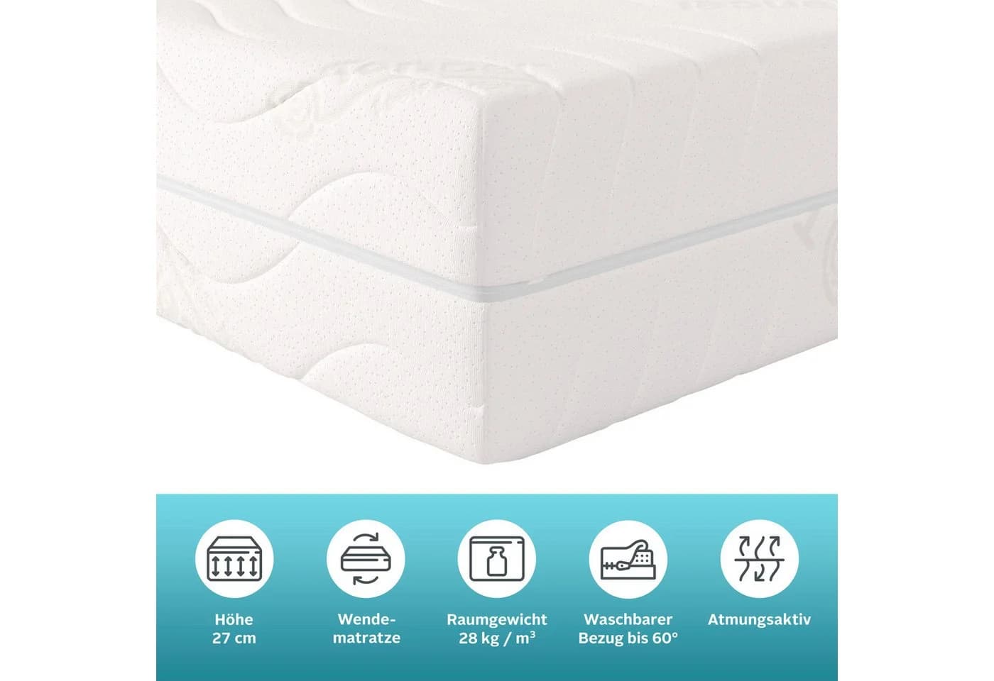 OTTO HOME Essentials XXL Komfortschaummatratze 7 Zonen Weiß - Bild 3