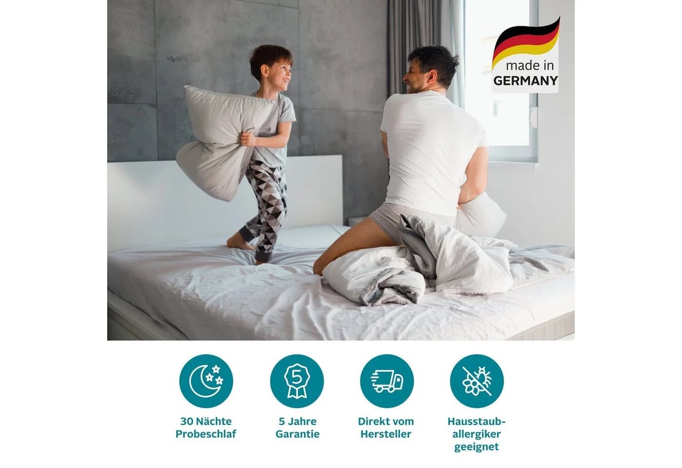 Älgdröm Komfortschaummatratze Lasse 7-Zonen Weiß - Bild 5