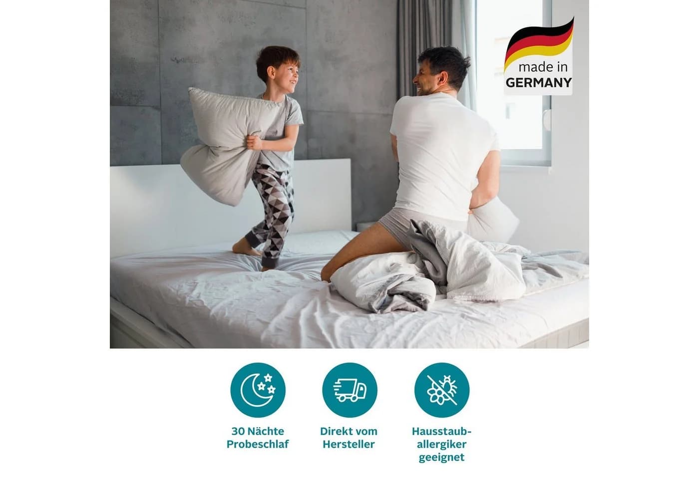 OTTO HOME Fjord Komfortschaummatratze 7-Zonen Weiß Allergiker geeignet - Bild 4