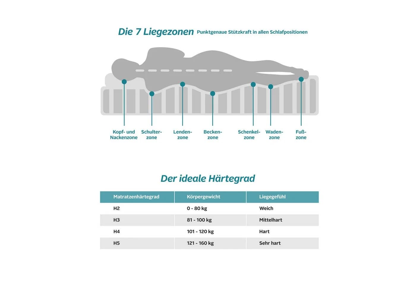 ÄLGDRÖM Komfortschaummatratze Tornby 7-Zonen Weiß - Bild 4