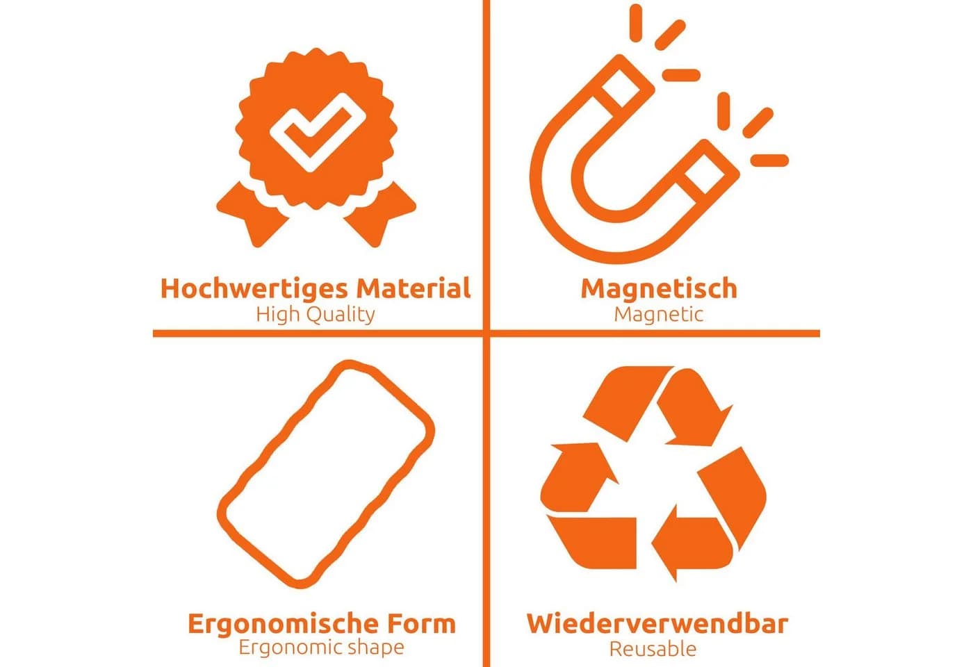 ECENCE Whiteboard Schwamm 5er Set Magnetisch Weiss - Bild 5