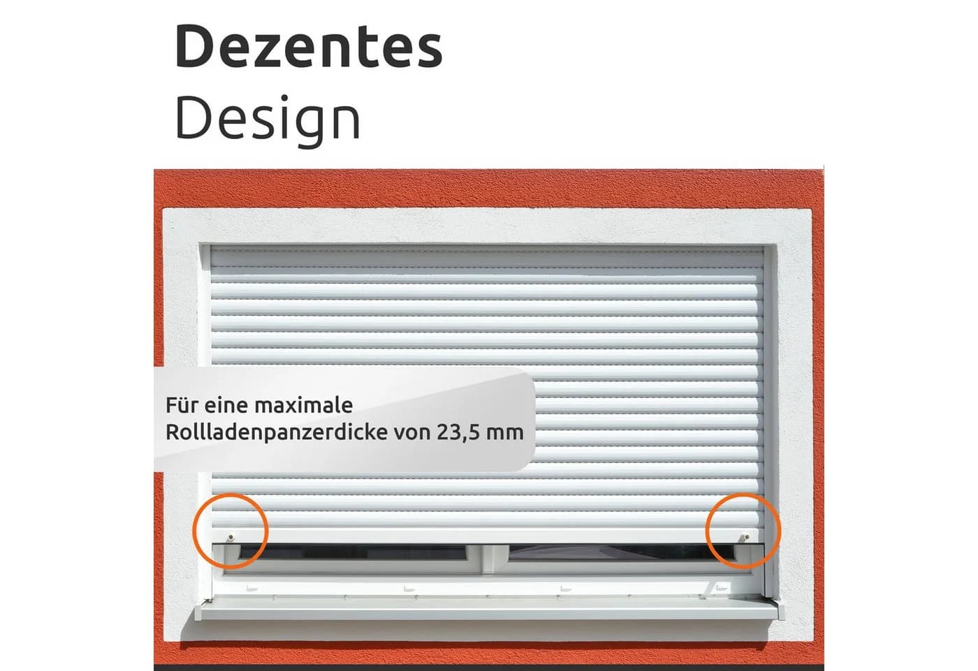 ECENCE Rollladen-Anschlagstopper 20er Set 40mm Weiß - Bild 3