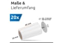 ECENCE Rollladen-Anschlagstopper 20er Set 40mm Weiß Bild 4