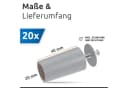 ECENCE Rollladen-Anschlagstopper 20er Set Grau 40mm Bild 4
