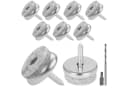 ECENCE 24x Filzgleiter Grau mit Torx-Schrauben & Bohrer Bild 2