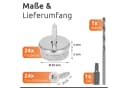 ECENCE 24x Filzgleiter Grau mit Torx-Schrauben & Bohrer Bild 4