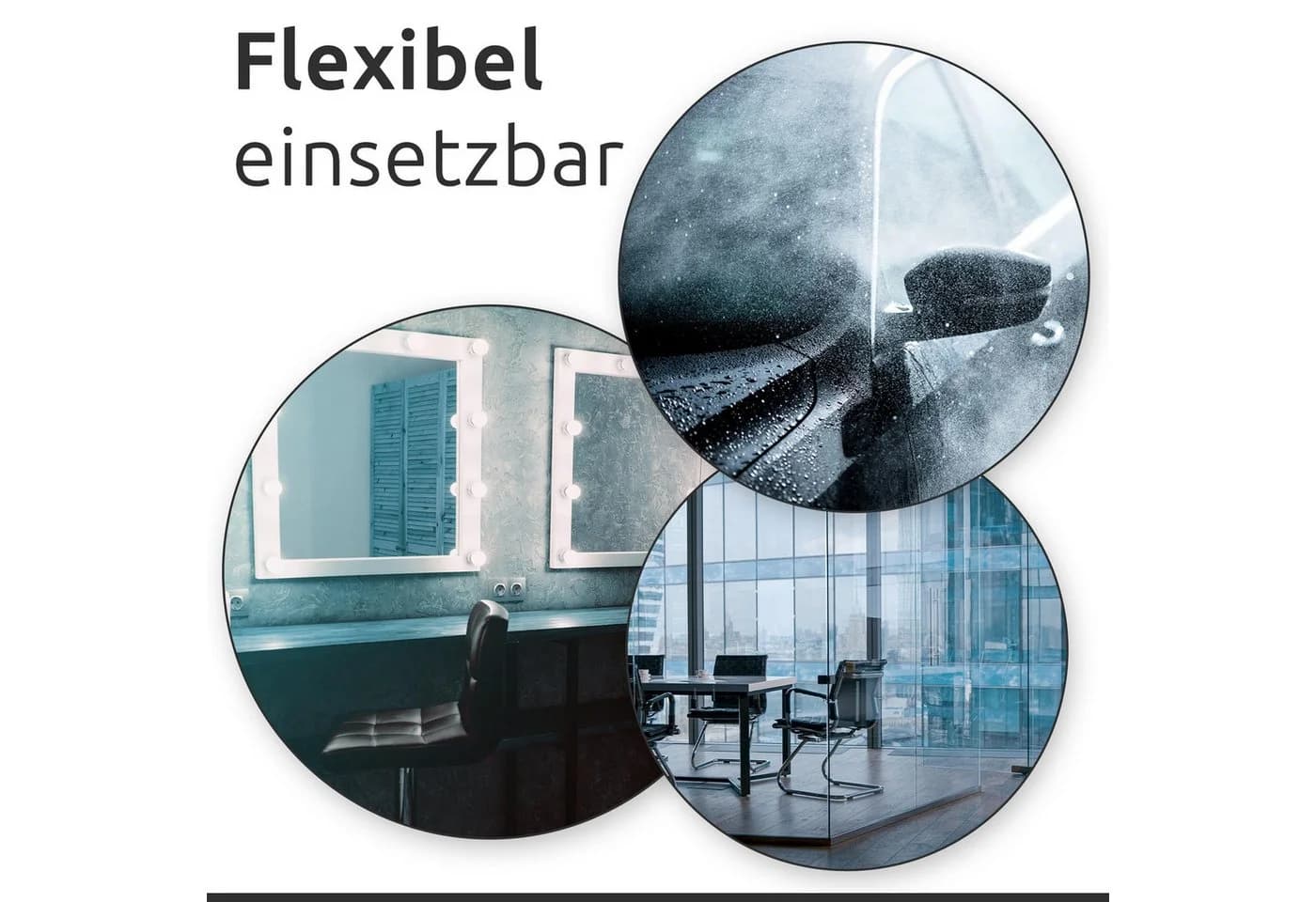 ECENCE Duschabzieher Silikon Schwarz mit Halterung - Bild 5